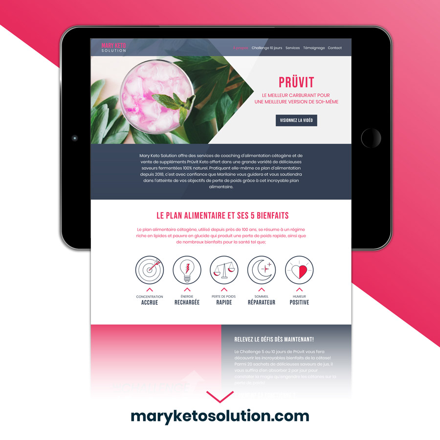 Design Libellife portfolio Mary keto solution site web mobile